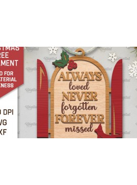 Σετ των 3 Intra απο ξύλο plywood 3mm-4mm πάχος Καρδινάλιος Μνημείο Δέντρο Στολίδι  Δίασταση 8x8 cm INTRAFABR-105202669