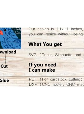 Σετ των 2 Intra απο ξύλο plywood 3mm-4mm πάχος Cardinal Shadow Box , κοπής με λέιζερ Δίασταση 25x25 cm INTRAFABR-75893670