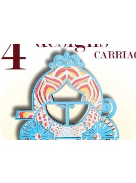 Σετ των 2 Intra απο ξύλο plywood 3mm-4mm πάχος Καρότσι, 4 σχέδια, 4 στρώσεις, 3d Mandala Δίασταση 30x30 cm INTRAFABR-31139506