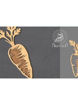 Σετ των 2 Intra απο ξύλο plywood 3mm-4mm πάχος Διακόσμηση κοπής με λέιζερ καρότου 1 Δίασταση 15x15 cm INTRAFABR-117328279