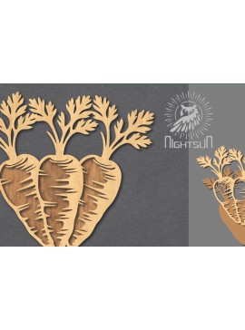 Σετ των 2 Intra απο ξύλο plywood 3mm-4mm πάχος Διακόσμηση κοπής με λέιζερ καρότου 3 Δίασταση 15x15 cm INTRAFABR-117328359