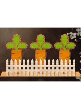 Σετ των 2 Intra απο ξύλο plywood 3mm-4mm πάχος Διακόσμηση βάσης καρότου με Δίασταση 15x15 cm INTRAFABR-121978017