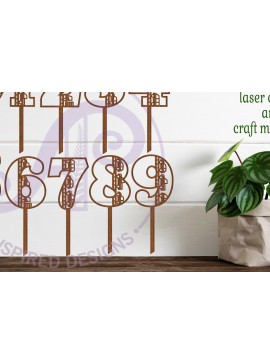 Σετ των 3 Intra απο ξύλο plywood 3mm-4mm πάχος Cars Number Cake Cut  Δίασταση 5x5 cm INTRAFABR-102343305