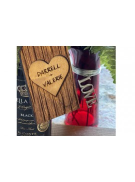 Σετ των 2 Intra απο ξύλο plywood 3mm-4mm πάχος λέιζερ ετικέτας δώρου σκαλιστό καρδιά Δίασταση 15x15 cm INTRAFABR-25510283