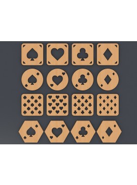 Intra απο ξύλο plywood 3mm-4mm πάχος Καζίνο Παίζοντας Coaster Grill Trivet Δίασταση 30x20 cm INTRAFABR-60980895