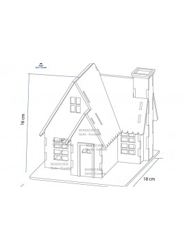 Σετ των 2 Intra απο ξύλο plywood 3mm-4mm πάχος Nordic Cottage Δίασταση 15x15 cm INTRAFABR-119482864