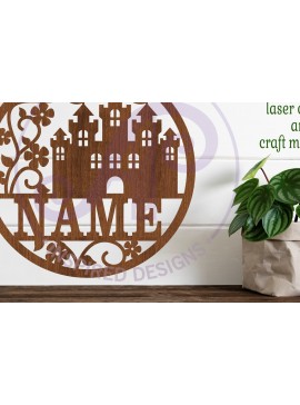 Σετ των 3 Intra απο ξύλο plywood 3mm-4mm πάχος Πρότυπο Sin Name Castle Δίασταση 6x6 cm INTRAFABR-95378309