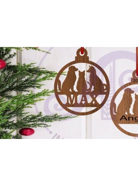 Σετ των 3 Intra απο ξύλο plywood 3mm-4mm πάχος Χριστουγεννιάτικο στολίδι για γάτες και σκύλους Δίασταση 3x3 cm INTRAFABR-108680453