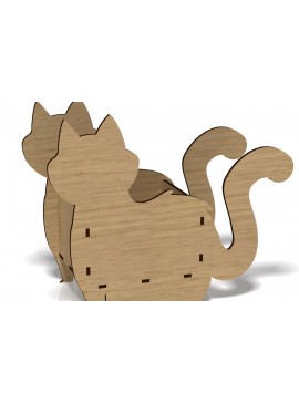 Σετ των 2 Intra απο ξύλο plywood 3mm-4mm πάχος Cat Box, Animal Box, File Δίασταση 15x15 cm INTRAFABR-41132993