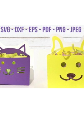 Σετ των 2 Intra απο ξύλο plywood 3mm-4mm πάχος Πρότυπο κιβωτίου κατόχου καραμελών σκυλιών γάτας Δίασταση 15x15 cm INTRAFABR-119905627