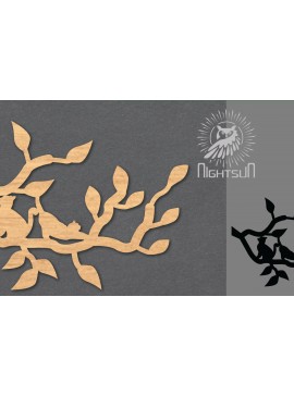 Σετ των 2 Intra απο ξύλο plywood 3mm-4mm πάχος Διακόσμηση κοπής με λέιζερ Cat in Tree 4 Δίασταση 15x15 cm INTRAFABR-120094338