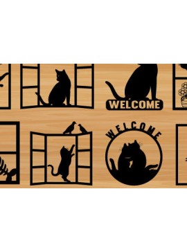 Intra απο ξύλο plywood 3mm-4mm πάχος μεταλλικού τοίχου Cat  Δίασταση 40x40 cm INTRAFABR-73384942