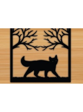 Σετ των 2 Intra απο ξύλο plywood 3mm-4mm πάχος Cat  Wall Art File Cut  Metal Δίασταση 40x40 cm INTRAFABR-69337229