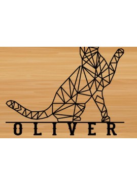 Σετ των 2 Intra απο ξύλο plywood 3mm-4mm πάχος Διακόσμηση τοίχου με Cat Oliver Design Δίασταση 40x40 cm INTRAFABR-70294604