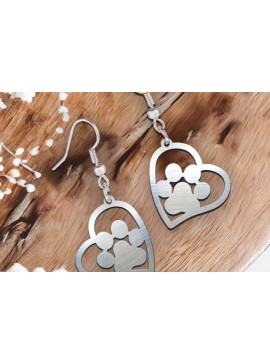 Σετ των 3 Intra απο ξύλο plywood 3mm-4mm πάχος Σκουλαρίκια Cat Paw Σκουλαρίκια . Δίασταση 4x4 cm INTRAFABR-113291666