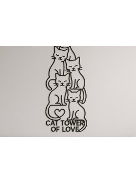 Σετ των 2 Intra απο ξύλο plywood 3mm-4mm πάχος Σήμα καλωσορίσματος Cat Stack – Metal Δίασταση 3000x2000 cm INTRAFABR-122211921