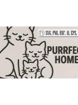 Σετ των 2 Intra απο ξύλο plywood 3mm-4mm πάχος Σήμα καλωσορίσματος Cat Stack – Metal Δίασταση 3000x2000 cm INTRAFABR-122212246