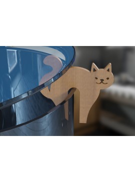 Σετ των 2 Intra απο ξύλο plywood 3mm-4mm πάχος Γάτα . Pot Prop 3D Δίασταση 30x20 cm INTRAFABR-79049709