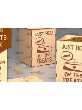 Σετ των 2 Intra απο ξύλο plywood 3mm-4mm πάχος Cat Treats Box . Storage Box Δίασταση 30x20 cm INTRAFABR-98653278