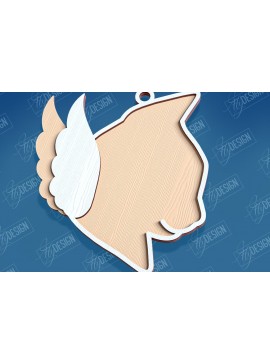 Σετ των 3 Intra απο ξύλο plywood 3mm-4mm πάχος Σχέδιο κοπής με λέιζερ αναμνηστικό στολίδι για γάτες Δίασταση 8x8 cm INTRAFABR-95715586