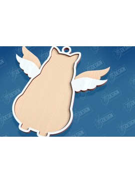 Σετ των 3 Intra απο ξύλο plywood 3mm-4mm πάχος Σχέδιο κοπής με λέιζερ αναμνηστικό στολίδι για γάτες Δίασταση 8x8 cm INTRAFABR-95715581