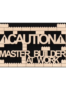 Intra απο ξύλο plywood 3mm-4mm πάχος ΠΡΟΣΟΧΗ: Πινακίδα Master Builder at Work Δίασταση 30x30 cm INTRAFABR-105269772