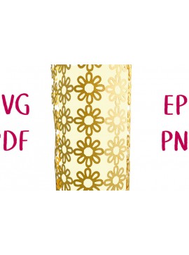 Σετ των 2 Intra απο ξύλο plywood 3mm-4mm πάχος Φανάρι Celandine Geometric Flower Δίασταση 8x11 cm INTRAFABR-13374817