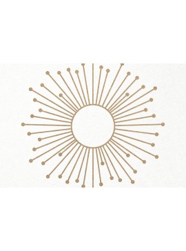 Σετ των 3 Intra απο ξύλο plywood 3mm-4mm πάχος Πλαίσιο Monogram Sun Celestial Boho Δίασταση 7x7 cm INTRAFABR-120288054