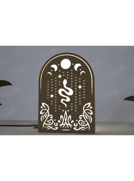 Σετ των 2 Intra απο ξύλο plywood 3mm-4mm πάχος Ουράνιο Φανάρι | Επιτραπέζιο φως νύχτας Δίασταση 15x15 cm INTRAFABR-112898244