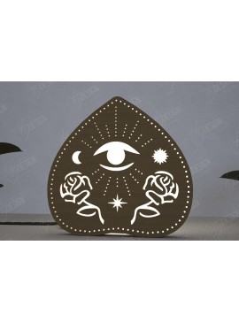 Σετ των 2 Intra απο ξύλο plywood 3mm-4mm πάχος Ουράνιο Φανάρι | Επιτραπέζιο φως νύχτας Δίασταση 15x15 cm INTRAFABR-112898249