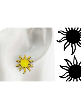 Σετ των 3 Intra απο ξύλο plywood 3mm-4mm πάχος Celestial Stud Σκουλαρίκια Κοπή . Δίασταση 4x4 cm INTRAFABR-124426607