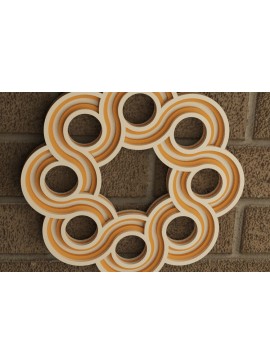 Σετ των 3 Intra απο ξύλο plywood 3mm-4mm πάχος Στολίδι Celtic 8 Circles Δίασταση 8x8 cm INTRAFABR-113836725
