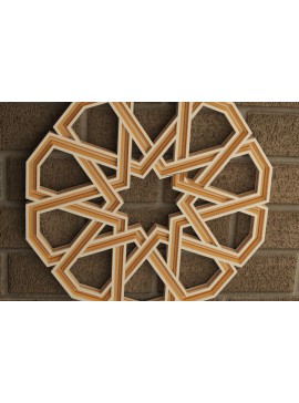 Σετ των 3 Intra απο ξύλο plywood 3mm-4mm πάχος Κελτικό στολίδι δεκάγωνο Δίασταση 8x8 cm INTRAFABR-114422920
