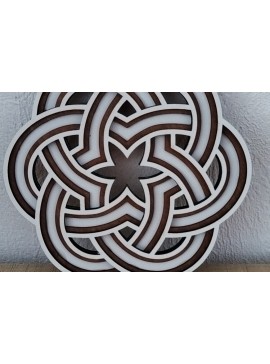 Σετ των 3 Intra απο ξύλο plywood 3mm-4mm πάχος Στολίδι Celtic Ellipse Δίασταση 8x8 cm INTRAFABR-113308048