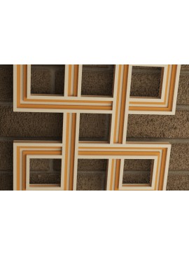 Σετ των 3 Intra απο ξύλο plywood 3mm-4mm πάχος Κελτικό τετράγωνο στολίδι Δίασταση 8x8 cm INTRAFABR-116906482