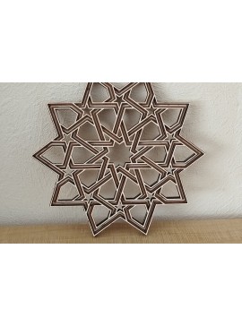 Σετ των 3 Intra απο ξύλο plywood 3mm-4mm πάχος Στολίδι Celtic Star Δίασταση 8x8 cm INTRAFABR-113432473