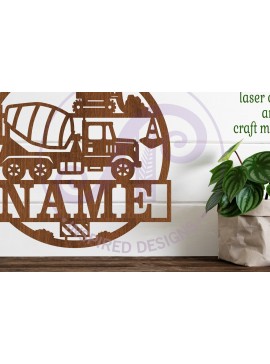 Σετ των 3 Intra απο ξύλο plywood 3mm-4mm πάχος Πινακίδα ονόματος φορτηγού τσιμέντου  Δίασταση 6x6 cm INTRAFABR-102019079