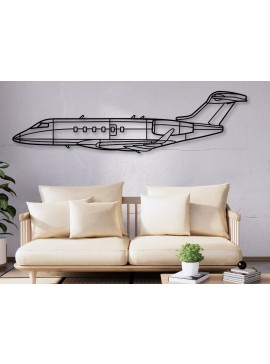 Σετ των 2 Intra απο ξύλο plywood 3mm-4mm πάχος Challenger 350 Aircraft  Silhouette Δίασταση 15x15 cm INTRAFABR-110752697