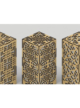 Σετ των 2 Intra απο ξύλο plywood 3mm-4mm πάχος Πολυέλαιος. κοπής με λέιζερ , , CD Δίασταση 30x20 cm INTRAFABR-39967236