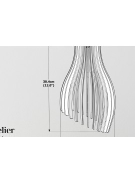 Σετ των 3 Intra απο ξύλο plywood 3mm-4mm πάχος Κρεμαστό φωτιστικό πολυελαίου, κοπής με λέιζερ Δίασταση 3x3 cm INTRAFABR-85426272