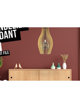 Σετ των 3 Intra απο ξύλο plywood 3mm-4mm πάχος Κρεμαστό φωτιστικό πολυελαίου, κοπής με λέιζερ Δίασταση 3x3 cm INTRAFABR-85057594