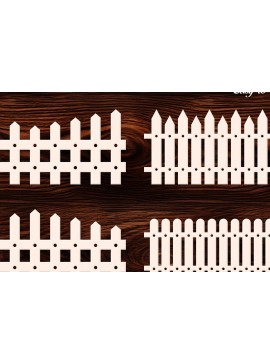 Σετ των 3 Intra απο ξύλο plywood 3mm-4mm πάχος Γοητευτικό σχέδιο φράχτες μαρσπιέ Δίασταση 4x4 cm INTRAFABR-107966059