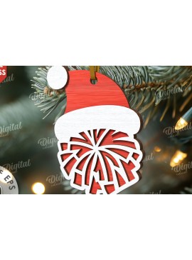 Σετ των 3 Intra απο ξύλο plywood 3mm-4mm πάχος Χριστουγεννιάτικο στολίδι Cheerleader Δίασταση 8x8 cm INTRAFABR-110767075