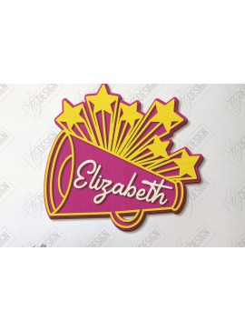 Intra απο ξύλο plywood 3mm-4mm πάχος Μαζορέτα σημάδι | Cheer Team Δίασταση 30x20 cm INTRAFABR-123092165