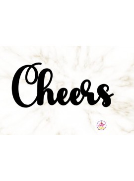 Σετ των 2 Intra απο ξύλο plywood 3mm-4mm πάχος Cheers Cake Topper Δίασταση 15x15 cm INTRAFABR-78879880