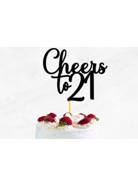 Σετ των 2 Intra απο ξύλο plywood 3mm-4mm πάχος Cheers to Cake Topper Δίασταση 15x15 cm INTRAFABR-67731141
