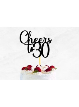 Σετ των 2 Intra απο ξύλο plywood 3mm-4mm πάχος Cheers to Cake Topper Δίασταση 15x15 cm INTRAFABR-67731257