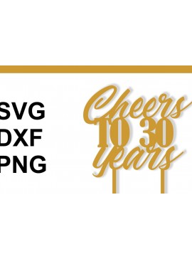 Σετ των 2 Intra απο ξύλο plywood 3mm-4mm πάχος Ευχαριστίες για το περικοπής 30 ετών Δίασταση 15x15 cm INTRAFABR-37728047