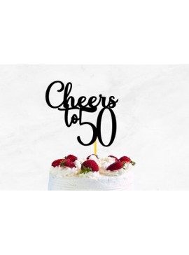 Σετ των 2 Intra απο ξύλο plywood 3mm-4mm πάχος Cheers to Cake Topper Δίασταση 15x15 cm INTRAFABR-67731761