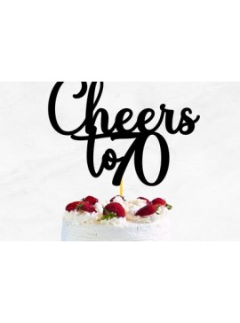 Σετ των 2 Intra απο ξύλο plywood 3mm-4mm πάχος Cheers to Cake Topper Δίασταση 15x15 cm INTRAFABR-67732214
